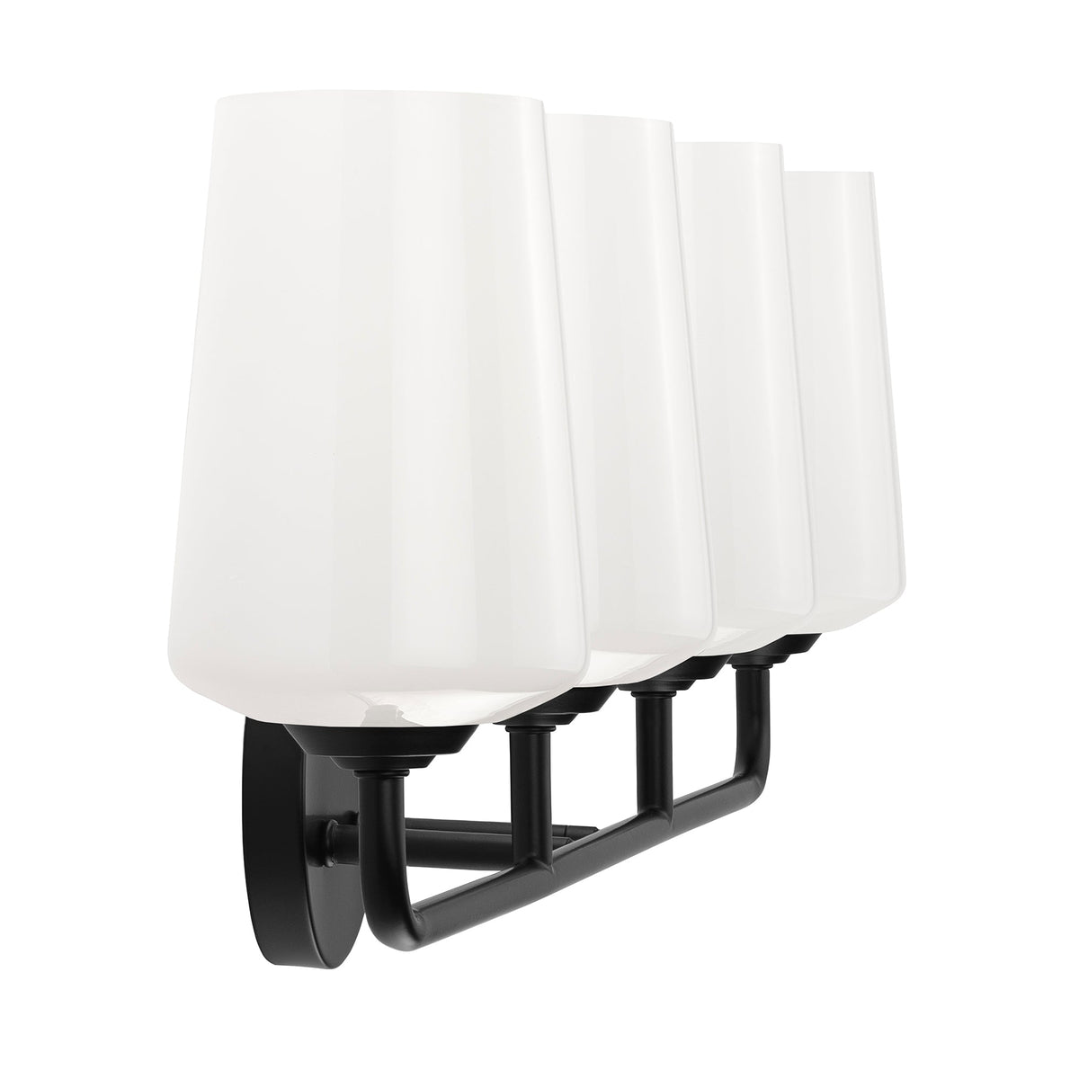 Progress Lighting P300545-031 Celino 4 light black bath vanity wall light side view