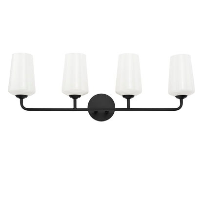 Progress Lighting P300545-031 Celino 4 light black bath vanity wall light close-up