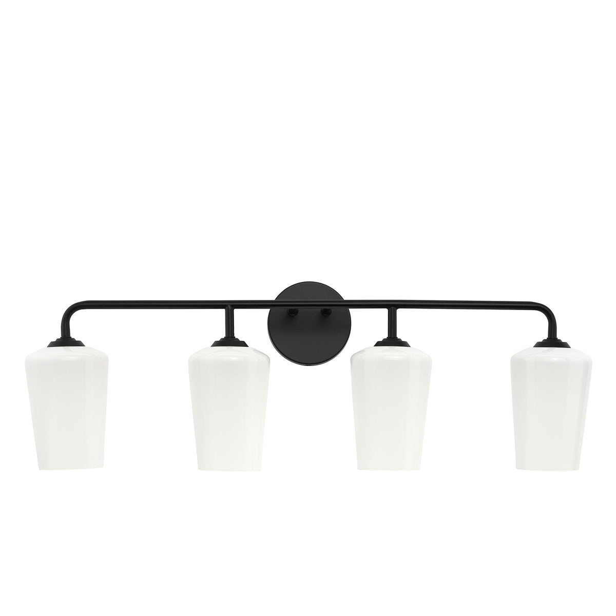 Progress Lighting P300545-031 Celino 4 light black bath vanity wall light front view