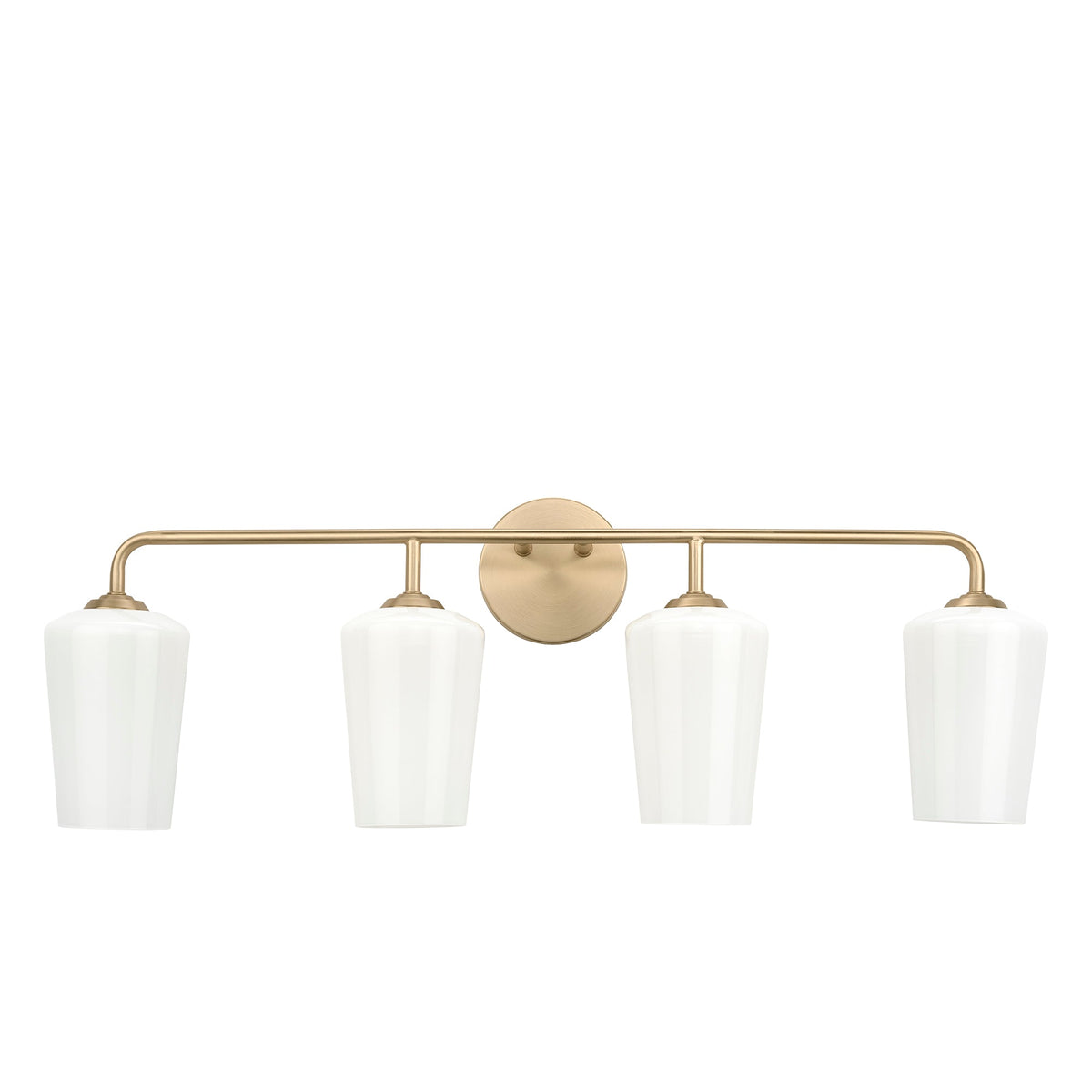 Front view of Celino 4 light bath vanity wall light in Champagne Bronze