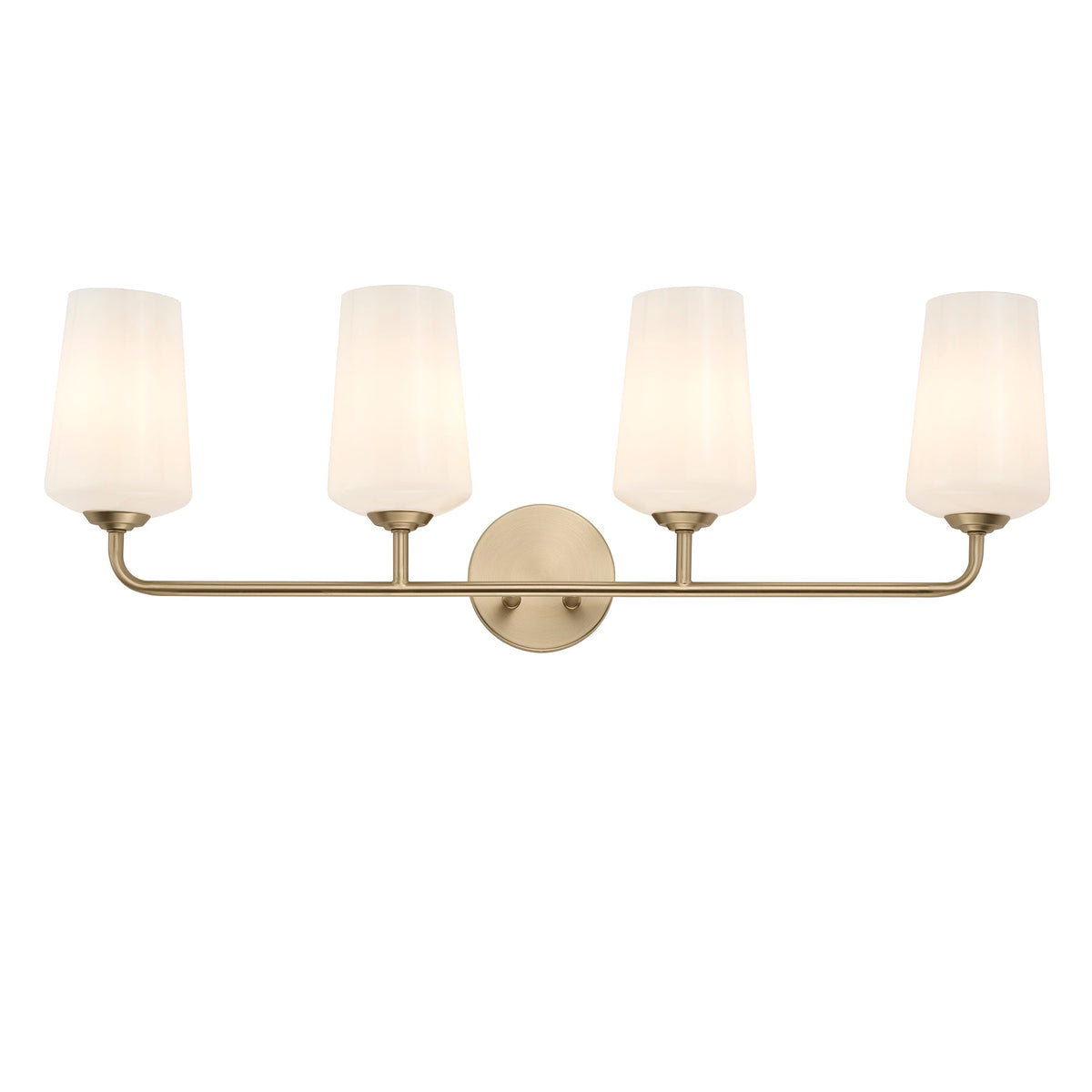 Angled close-up of Celino 4 light bath vanity wall light