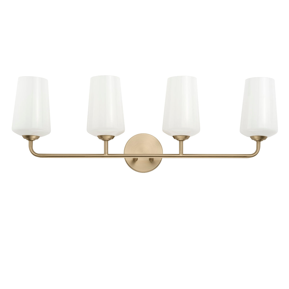 Close-up of Celino white glass shades