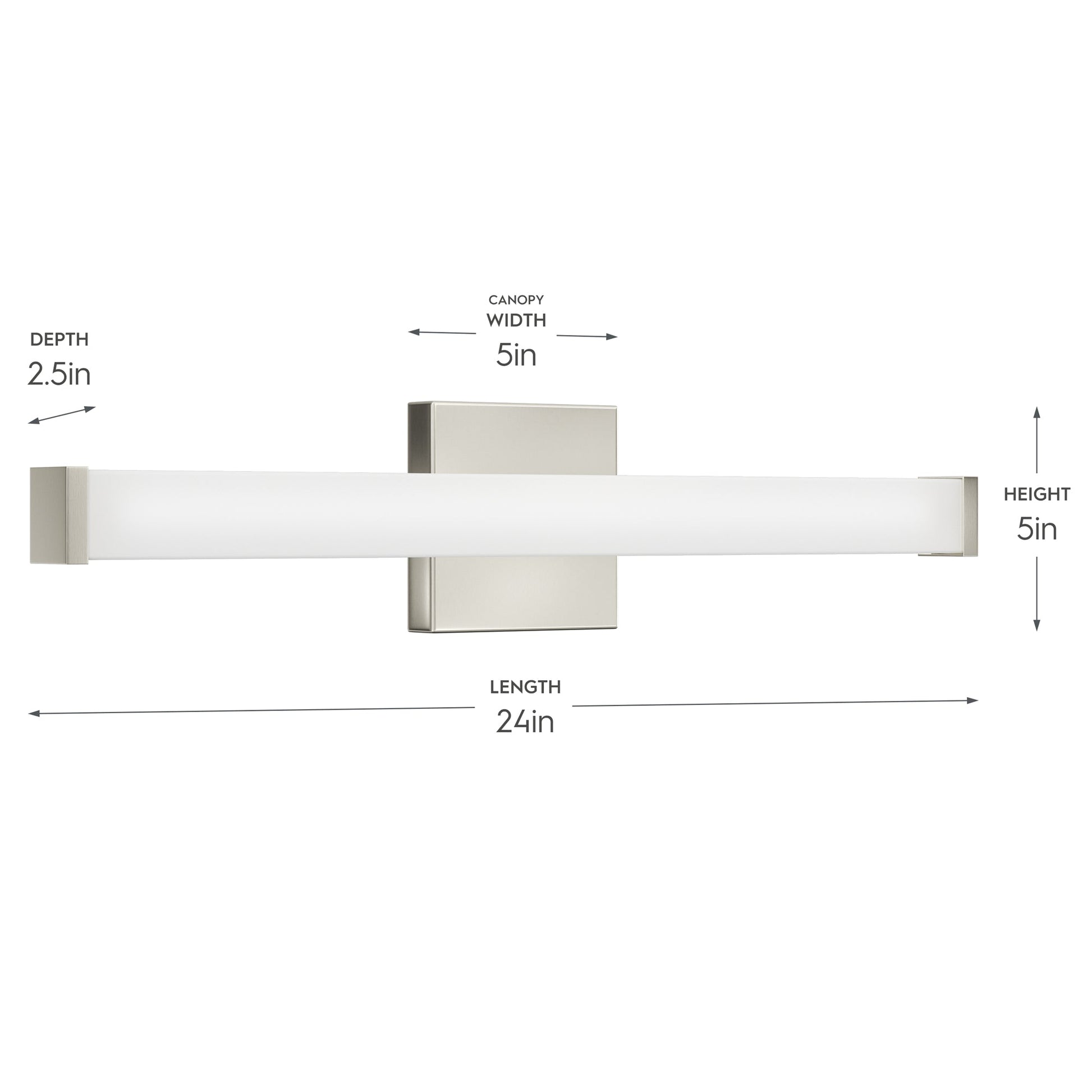 Progress Lighting P300550-009-CS Phase 6.1 LED 24 Inch Brushed Nickel Linear Vanity Wall Light - view 8