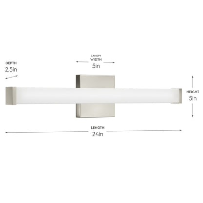Progress Lighting P300550-009-CS Phase 6.1 LED 24 Inch Brushed Nickel Linear Vanity Wall Light - view 8