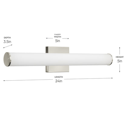 Progress Lighting P300553-009-CS Phase 6.2 LED Bath Vanity Wall Light - Dimensions Diagram