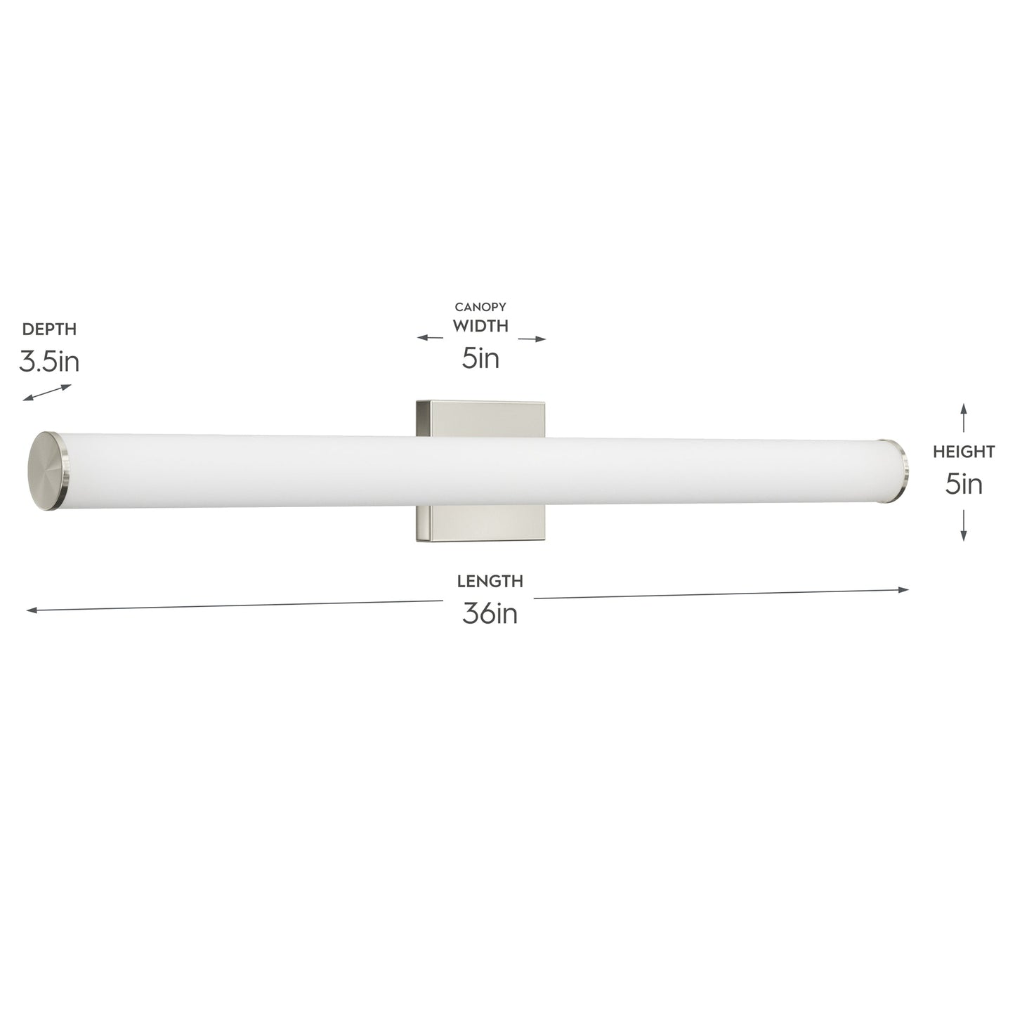 Progress Lighting P300554-009-CS Phase 6.2 LED Linear Vanity Light Dimensions 36in Length 5in Height