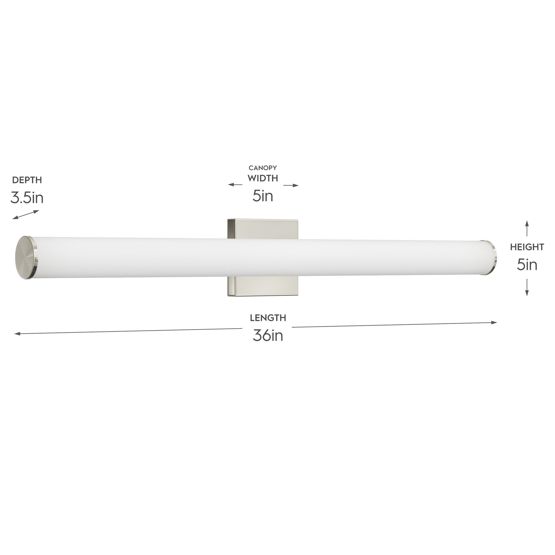 Progress Lighting P300554-009-CS Phase 6.2 LED Linear Vanity Light Dimensions 36in Length 5in Height