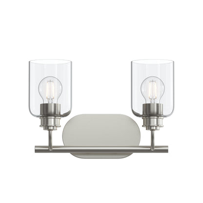 Progress Lighting P300566-009 Reines 2 Light 14.75 inch Brushed Nickel Bath Vanity Wall Light