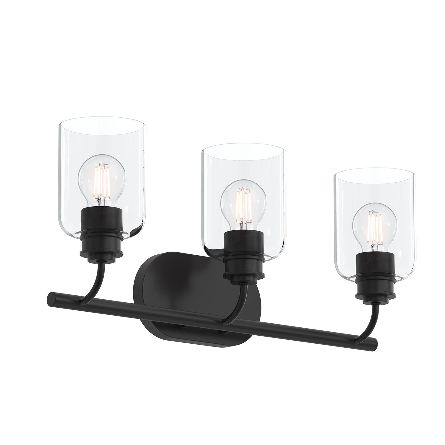 Progress Lighting P300567-31M Reines 3 Light Matte Black Bath Vanity Wall Light