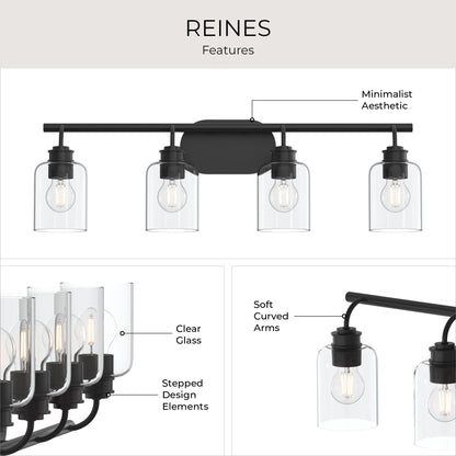 Progress Lighting P300568-31M Reines Matte Black Bath Vanity Wall Light - View 6