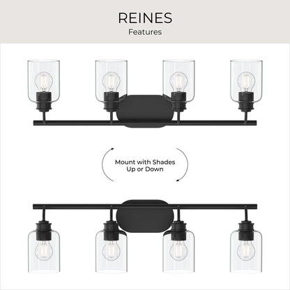 Progress Lighting P300568-31M Reines Matte Black Bath Vanity Wall Light - View 7