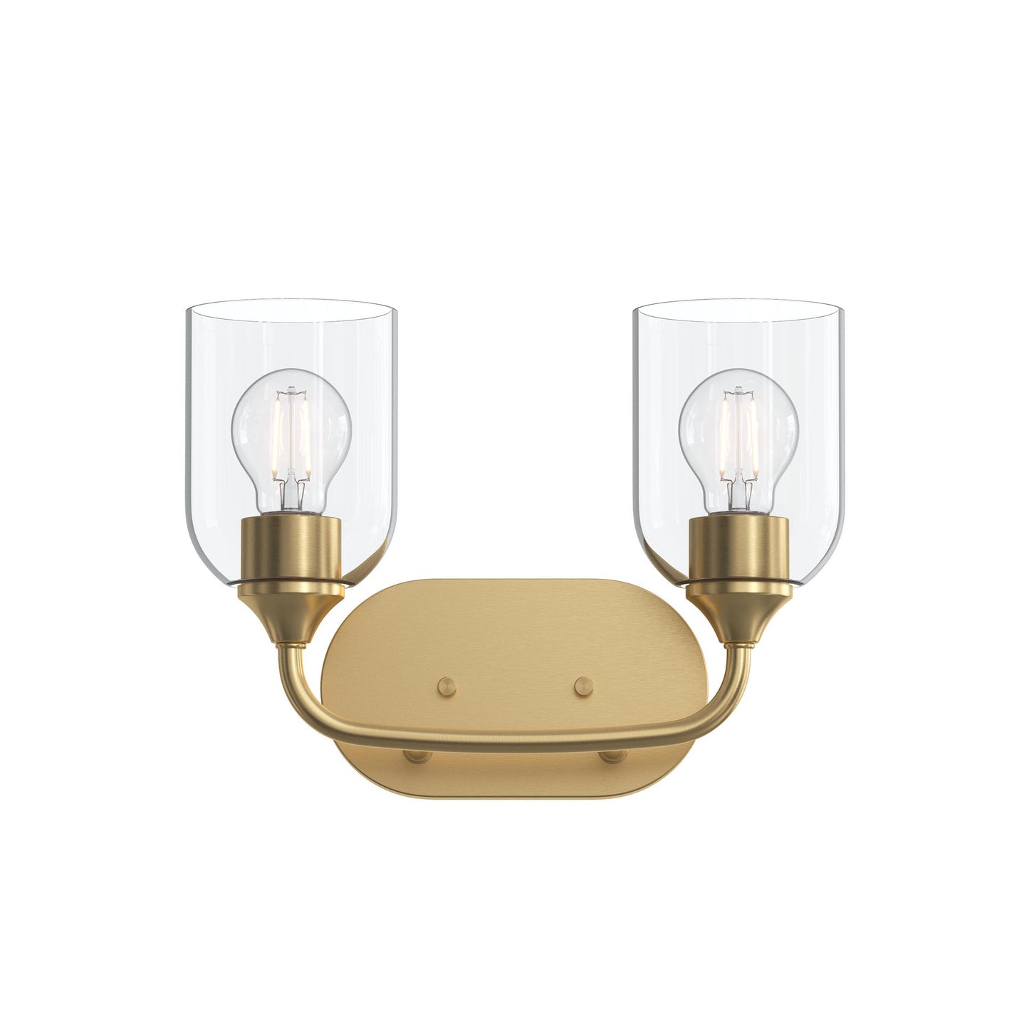 Progress Lighting P300572-191 Ilia 2-Light Bath Vanity in Brushed Gold