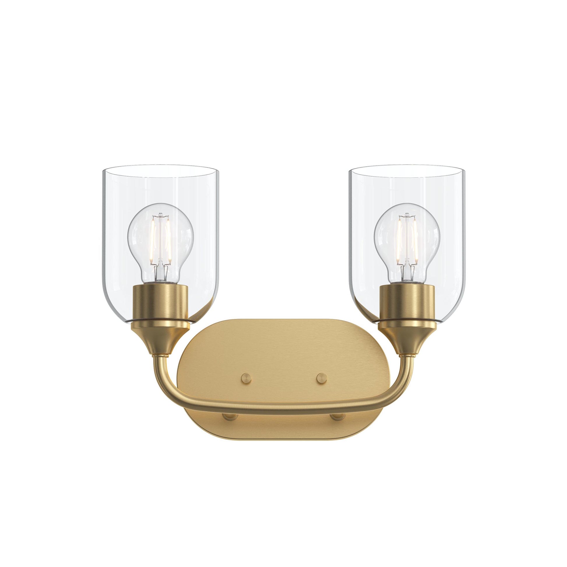 Progress Lighting P300572-191 Ilia 2-Light Bath Vanity in Brushed Gold