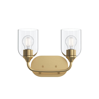 Progress Lighting P300572-191 Ilia 2-Light Bath Vanity in Brushed Gold