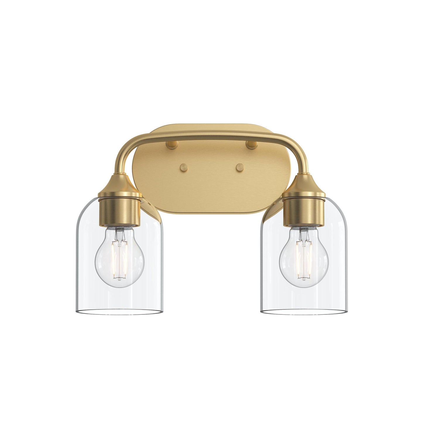 Progress Lighting P300572-191 Ilia 2-Light Bath Vanity in Brushed Gold