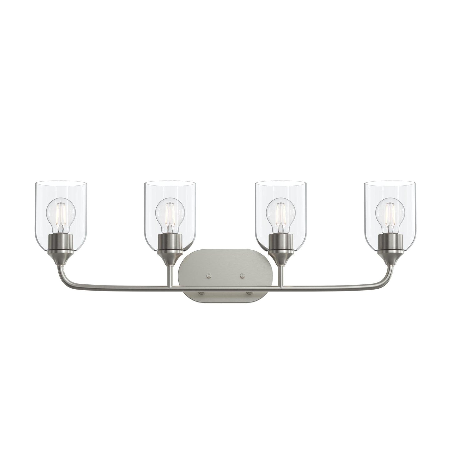 Progress Lighting P300574-009 Ilia 4-Light Brushed Nickel Bath Vanity alternate angle