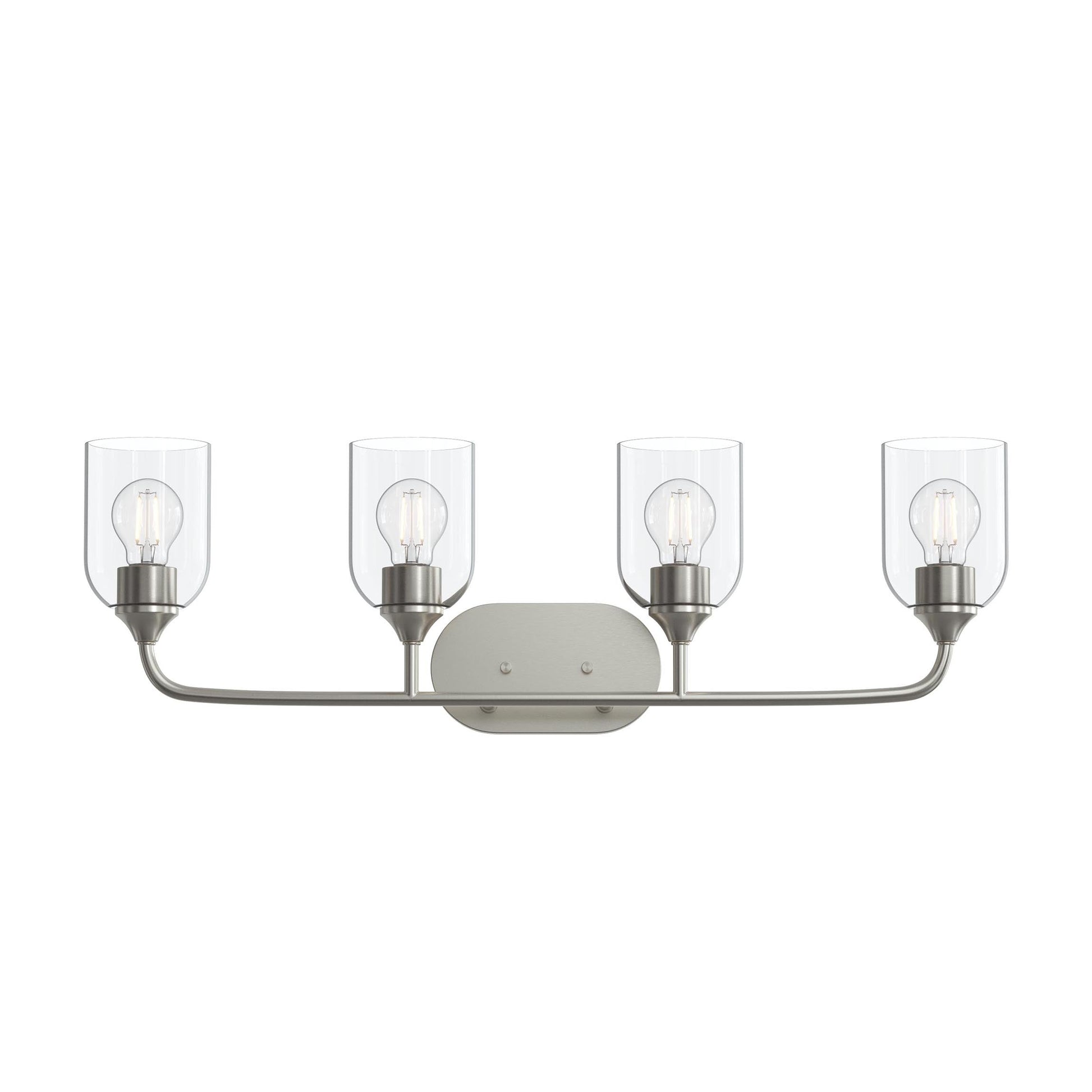 Progress Lighting P300574-009 Ilia 4-Light Brushed Nickel Bath Vanity alternate angle