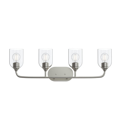 Progress Lighting P300574-009 Ilia 4-Light Brushed Nickel Bath Vanity alternate angle