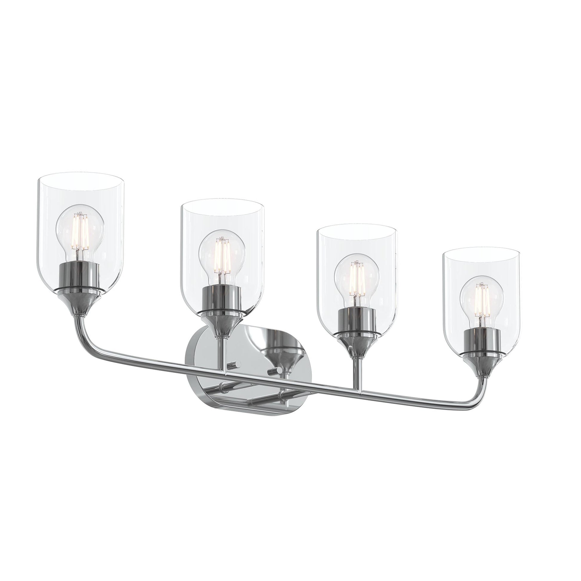 Progress Lighting P300574-015 Ilia 4-Light 31 inch Polished Chrome Bath Vanity Wall Light