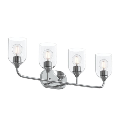 Progress Lighting P300574-015 Ilia 4-Light 31 inch Polished Chrome Bath Vanity Wall Light