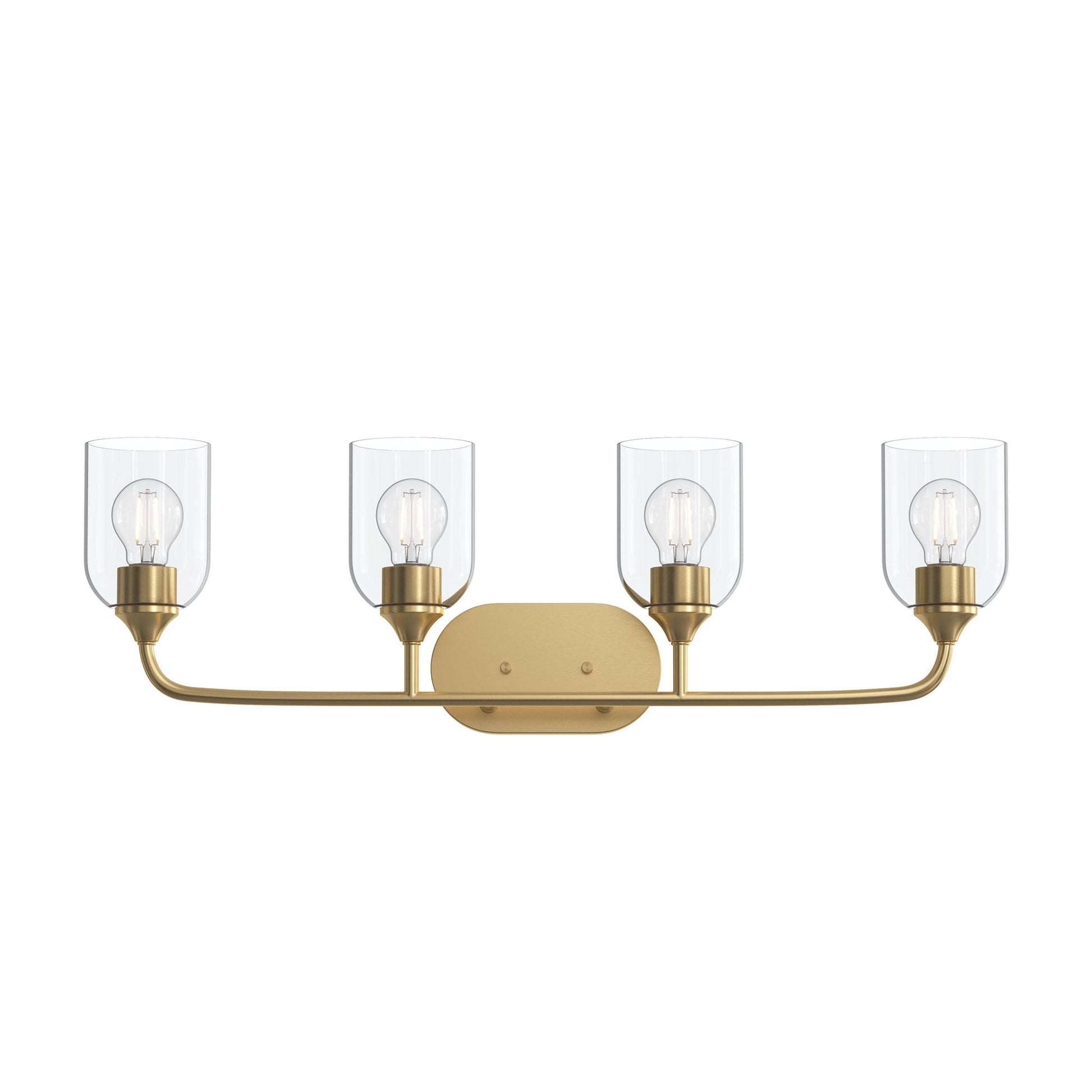 Progress Lighting P300574-191 Ilia Brushed Gold Bath Vanity Wall Light - Lifestyle View