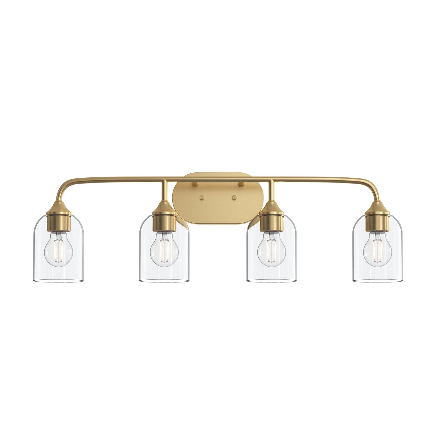 Progress Lighting P300574-191 Ilia Brushed Gold Bath Vanity Wall Light - Angle View