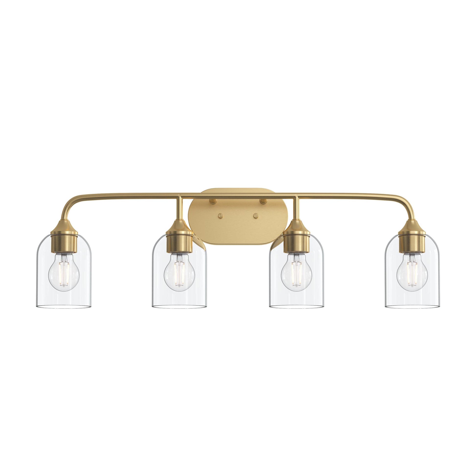 Progress Lighting P300574-191 Ilia Brushed Gold Bath Vanity Wall Light - Angle View