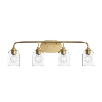 Progress Lighting P300574-191 Ilia Brushed Gold Bath Vanity Wall Light - Angle View