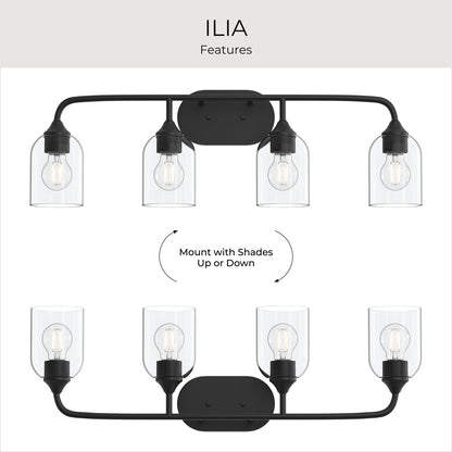 Progress Lighting P300574-31M Ilia Bath Vanity mounted with shades up or down versatility