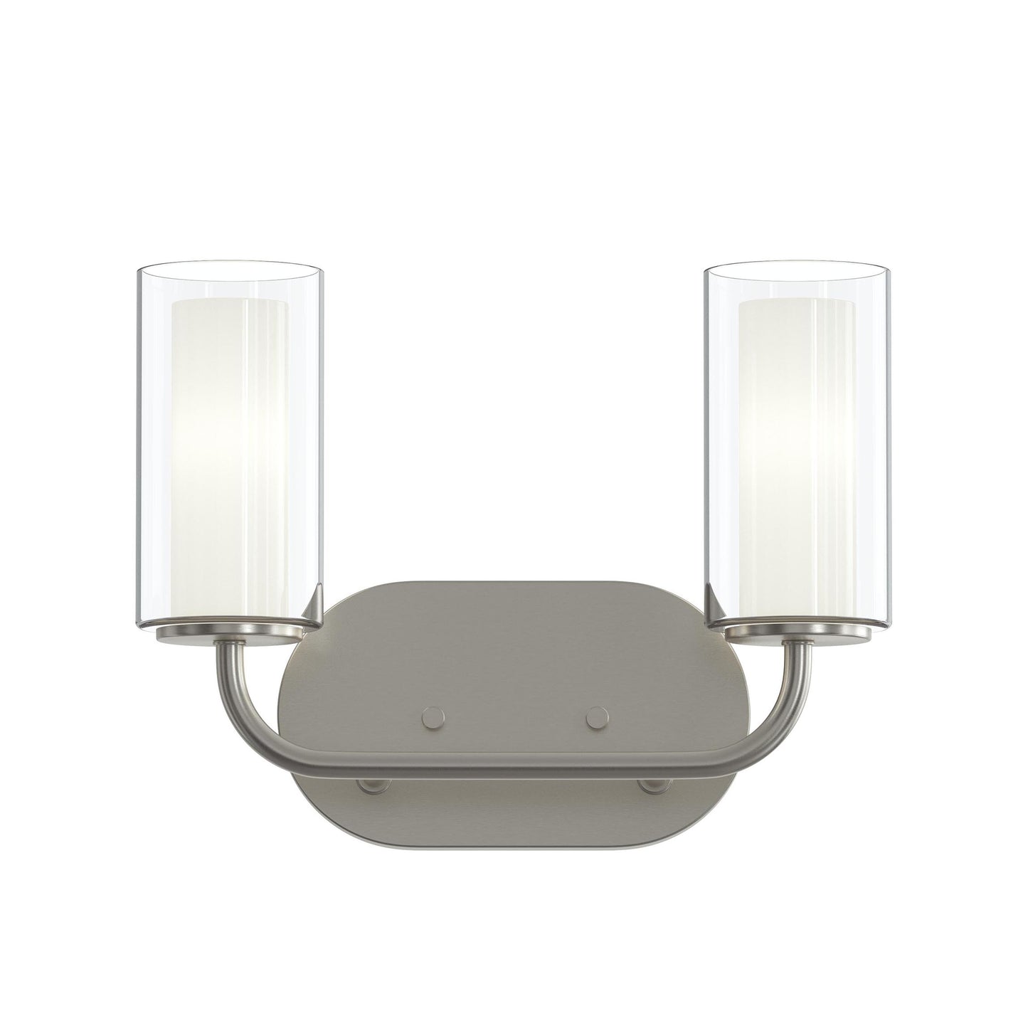 Progress Lighting P300575-009 Mack 2 Light 12.75 inch Brushed Nickel Bath Vanity Wall Light - Front View