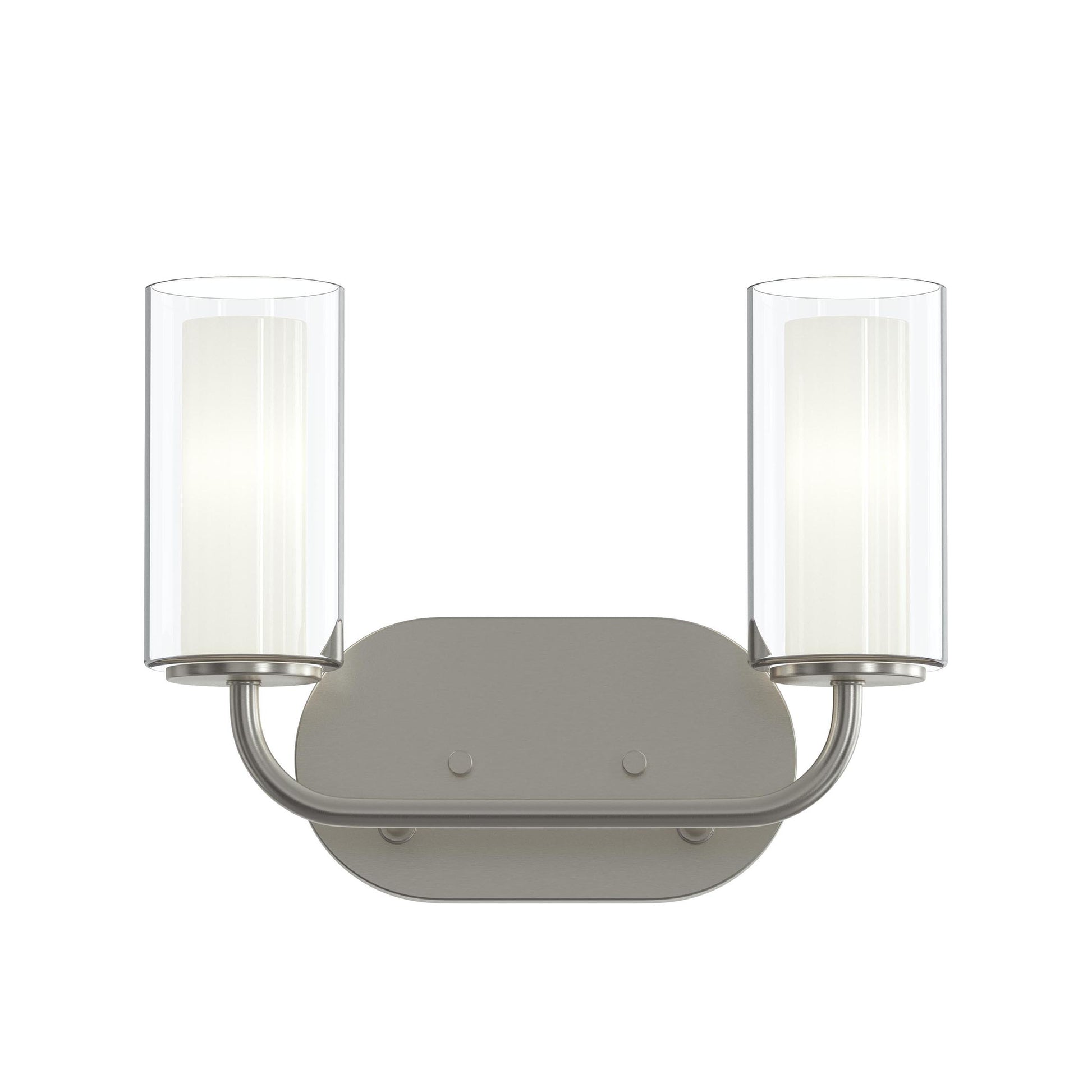 Progress Lighting P300575-009 Mack 2 Light 12.75 inch Brushed Nickel Bath Vanity Wall Light - Front View