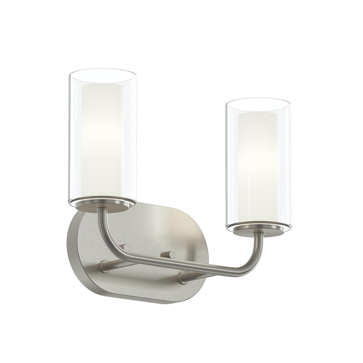 Progress Lighting P300575-009 Mack 2 Light 12.75 inch Brushed Nickel Bath Vanity Wall Light - Main