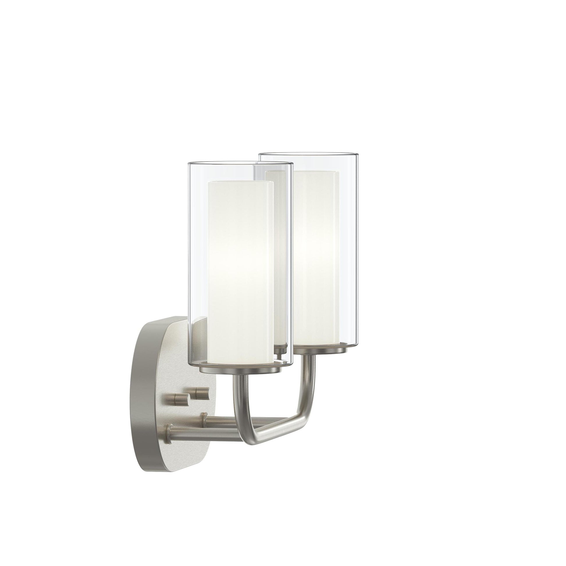 Progress Lighting P300575-009 Mack 2 Light 12.75 inch Brushed Nickel Bath Vanity Wall Light - Profile View