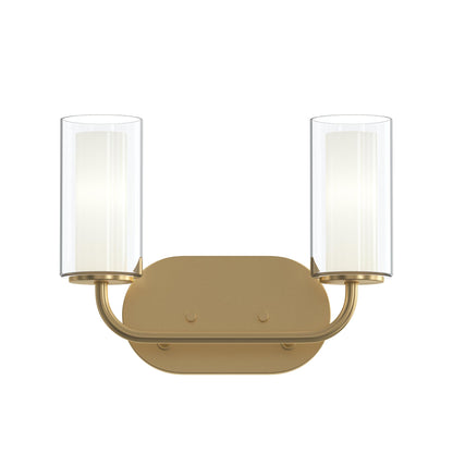Progress Lighting P300575-191 Mack 2 Light Brushed Gold Bath Vanity Wall Light - Front View