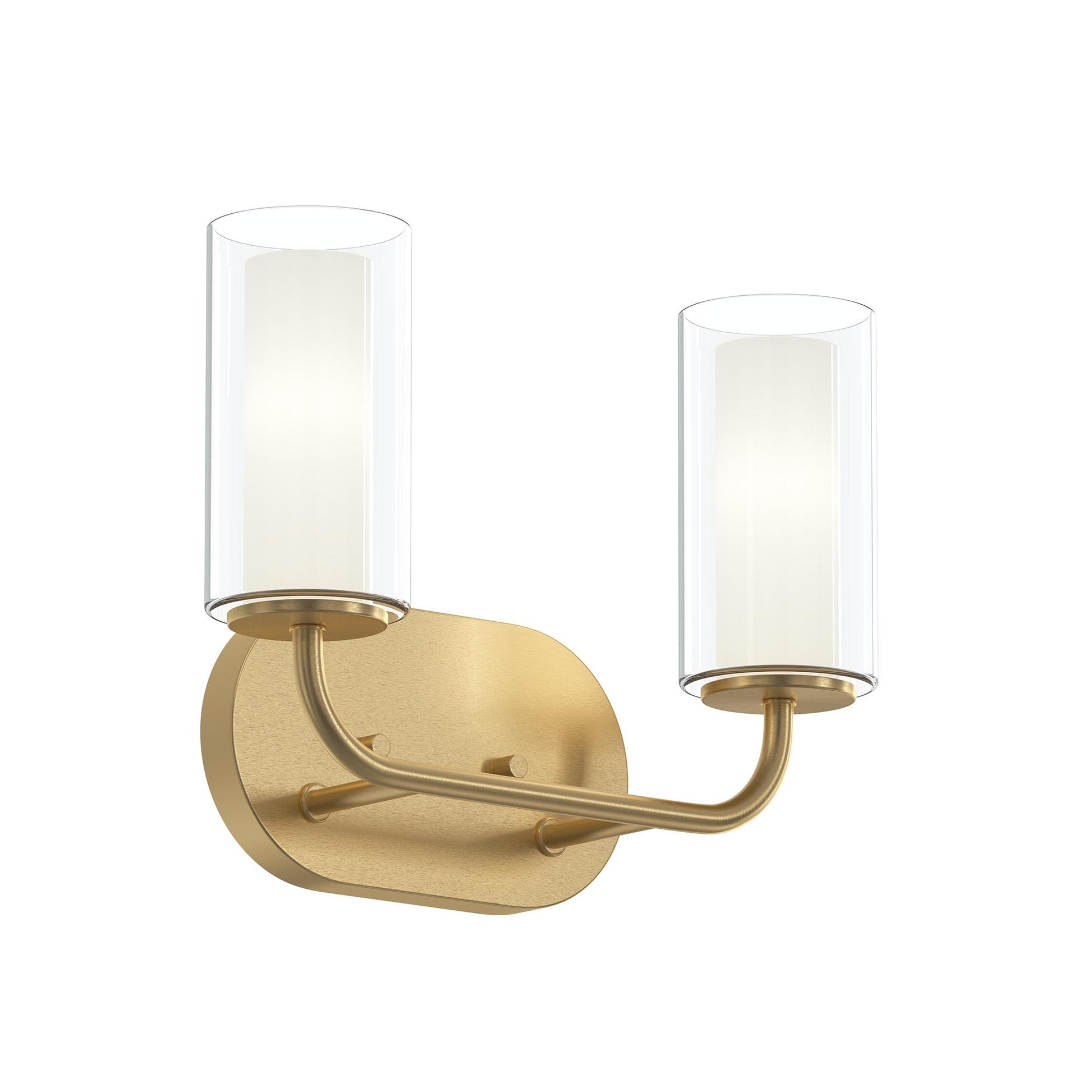 Progress Lighting P300575-191 Mack 2 Light Brushed Gold Bath Vanity Wall Light - Main Product Image