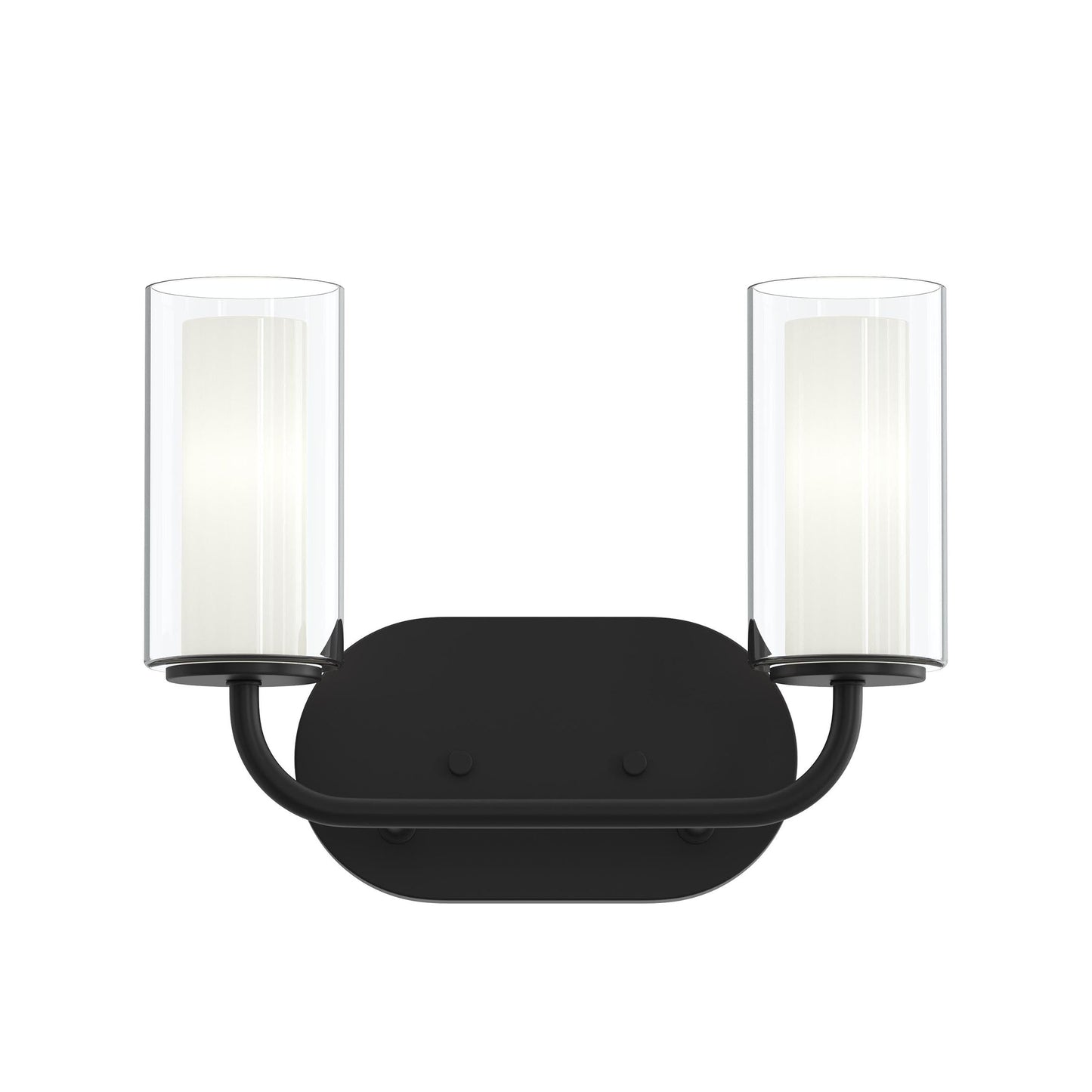 Progress Lighting P300575-31M Mack 2 Light Matte Black Bath Vanity Wall Light - Front View