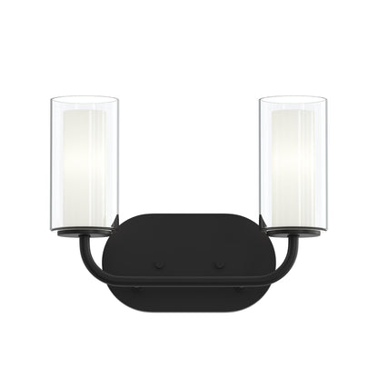 Progress Lighting P300575-31M Mack 2 Light Matte Black Bath Vanity Wall Light - Front View