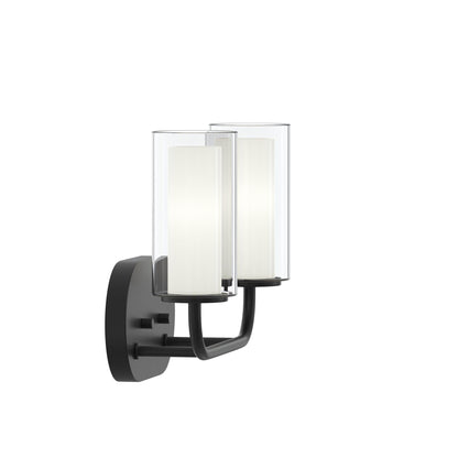Progress Lighting P300575-31M Mack 2 Light Matte Black Bath Vanity Wall Light - Profile View