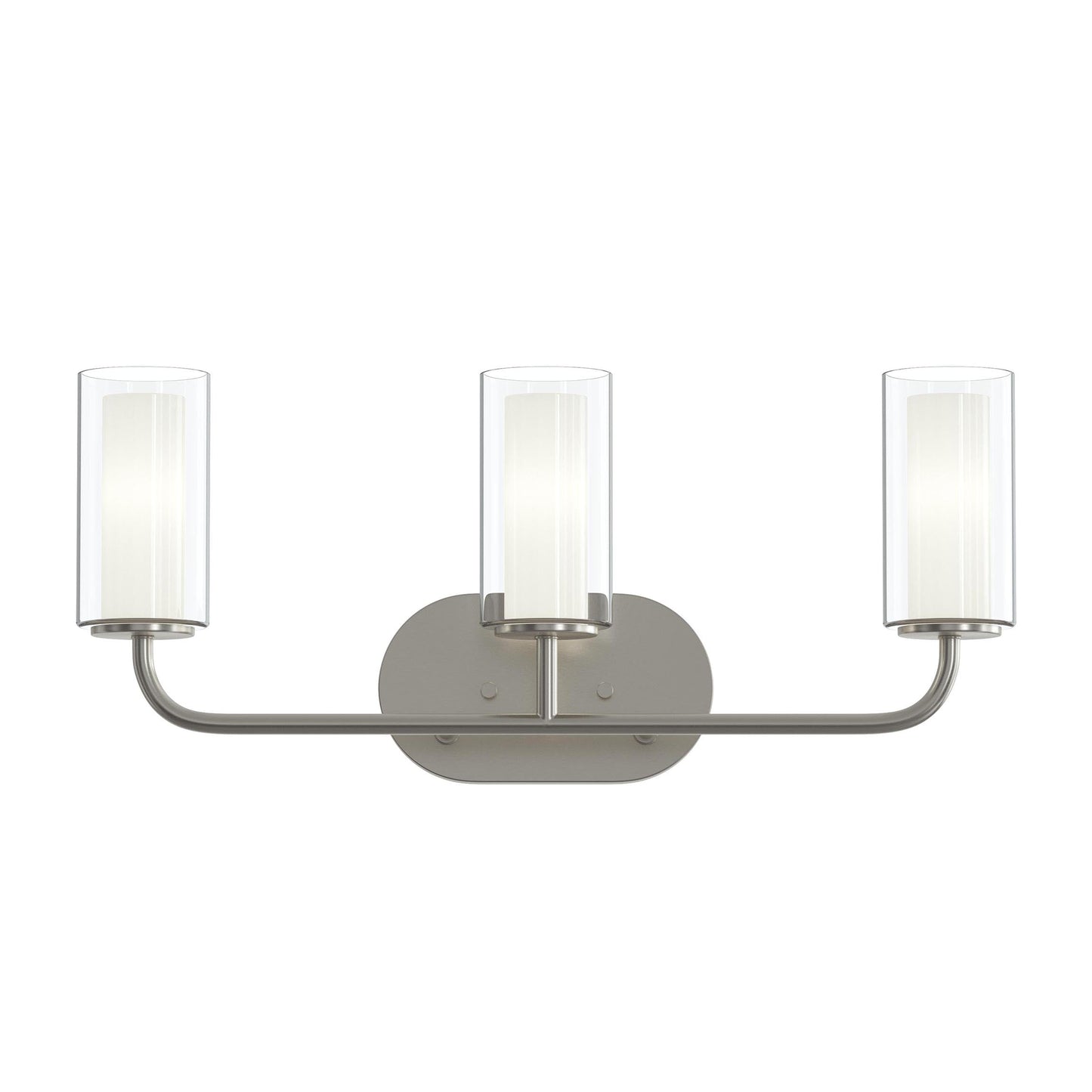 Progress Lighting P300576-009 Mack 3 Light Brushed Nickel Bath Vanity Wall Light front view