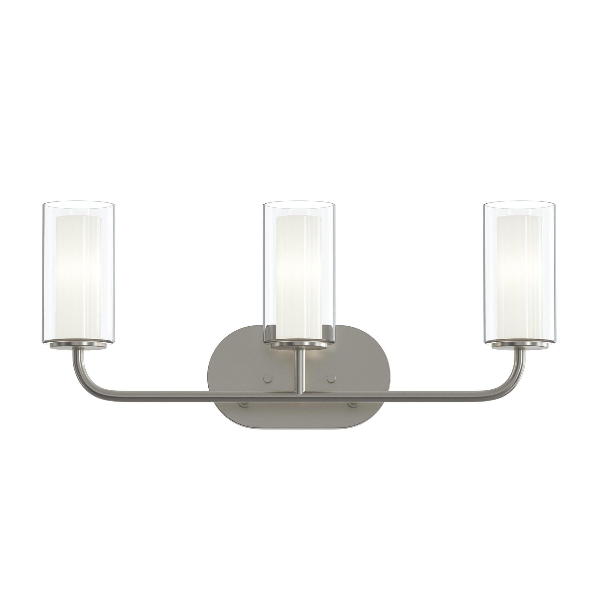 Progress Lighting P300576-009 Mack 3 Light Brushed Nickel Bath Vanity Wall Light front view
