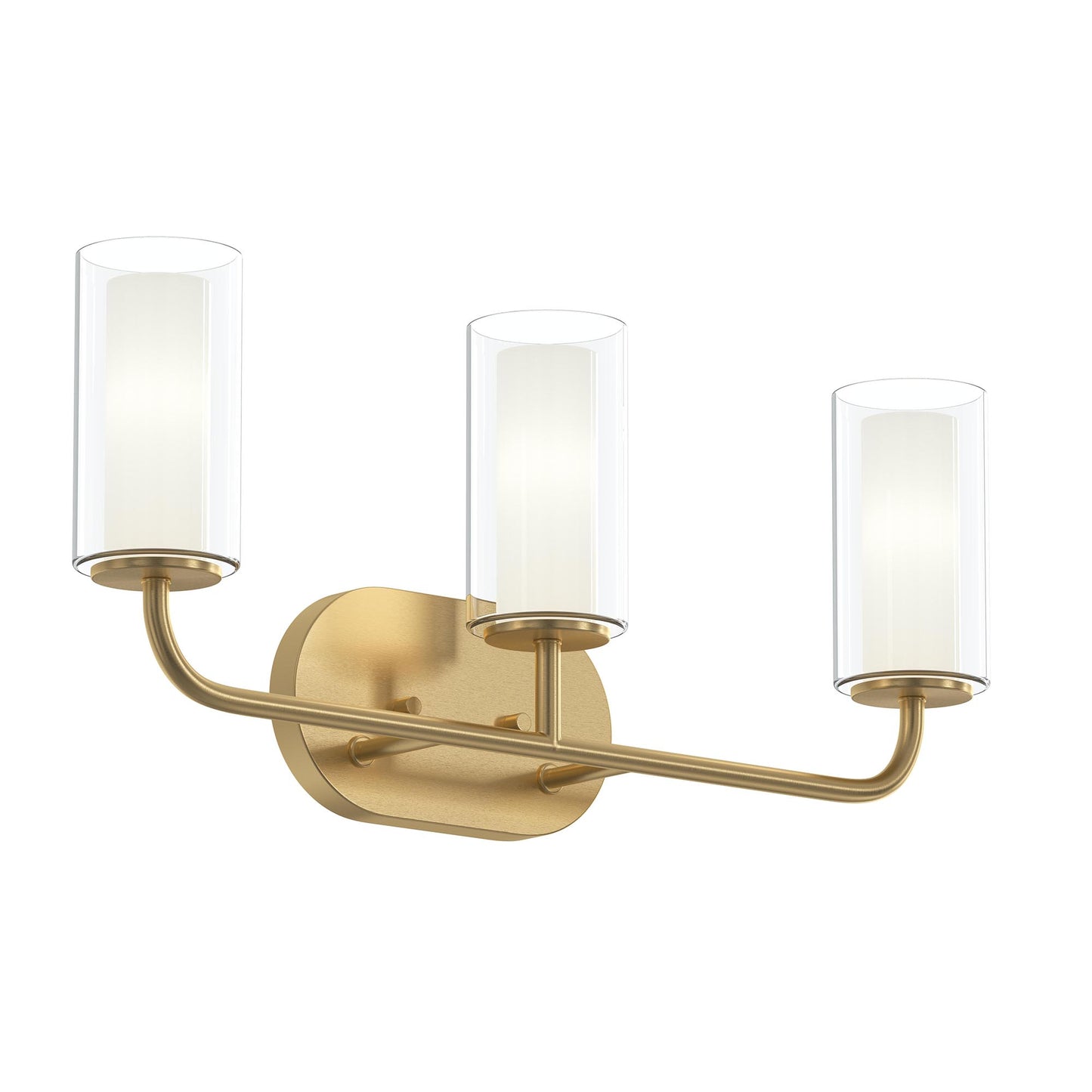 Progress Lighting P300576-191 Mack 3 Light Brushed Gold Bath Vanity Wall Light - Main Product Image