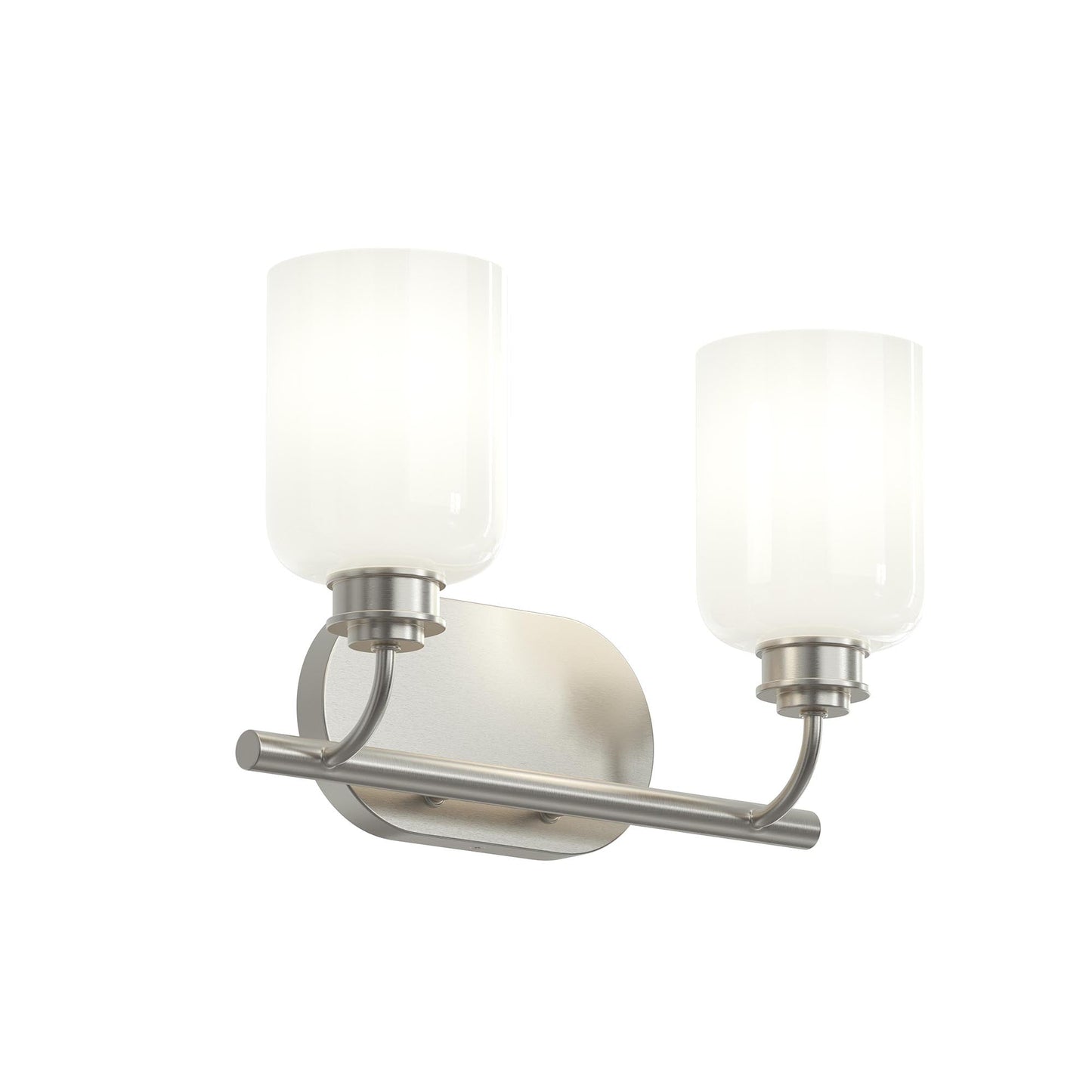 Progress Lighting P300578-009 Reines 2 Light Brushed Nickel Bath Vanity Wall Light with Opal Glass Shades