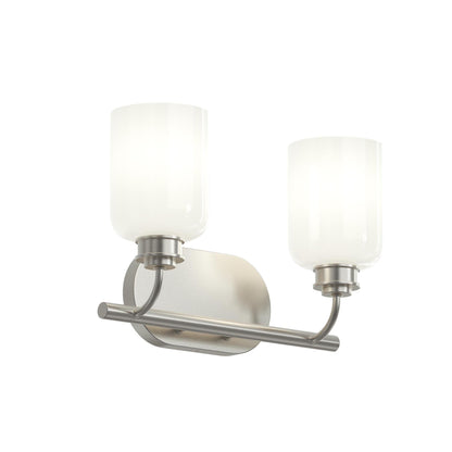 Progress Lighting P300578-009 Reines 2 Light Brushed Nickel Bath Vanity Wall Light with Opal Glass Shades