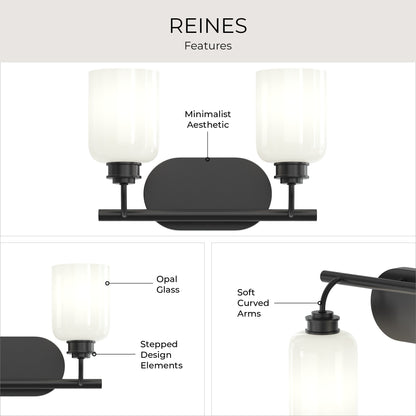 Progress Lighting P300578-31M Reines Matte Black Bath Vanity Wall Light - View 6
