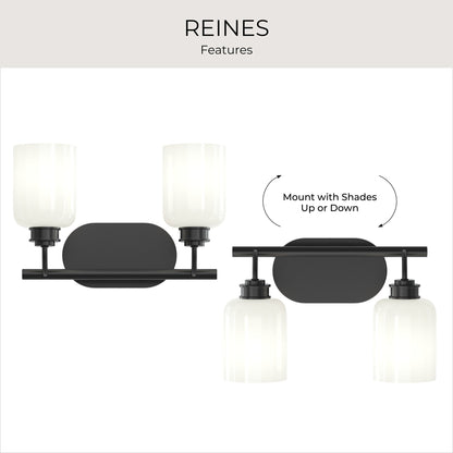 Progress Lighting P300578-31M Reines Matte Black Bath Vanity Wall Light - View 7