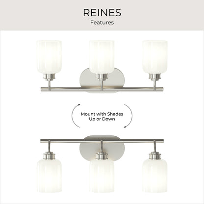 Progress Lighting P300579-009 Reines 3-Light Brushed Nickel Bath Vanity additional view
