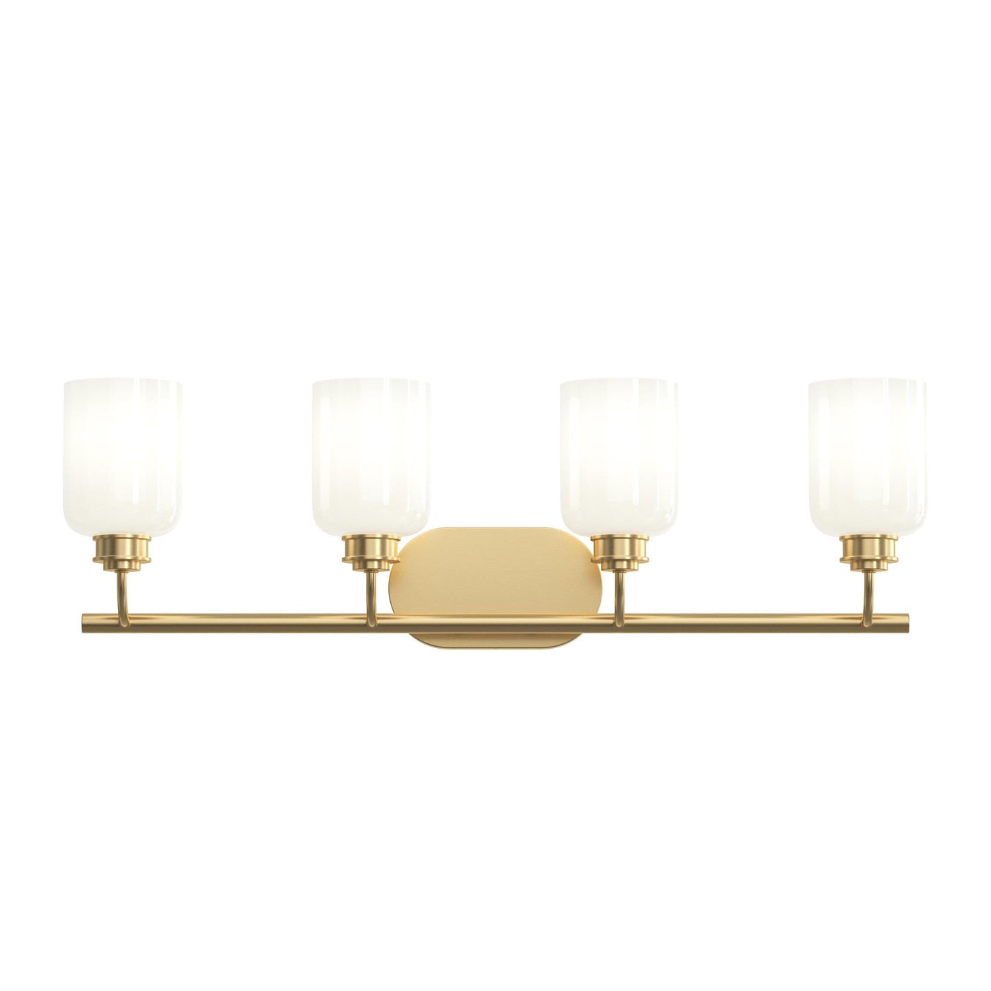 Progress Lighting P300580-191 Reines 4 Light 31.75 inch Brushed Gold Bath Vanity Wall Light