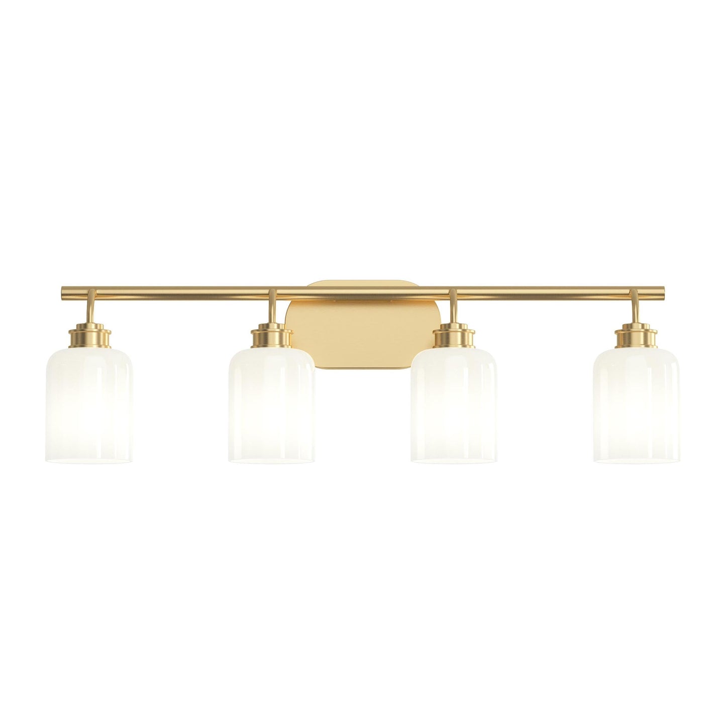 Progress Lighting P300580-191 Reines 4 Light 31.75 inch Brushed Gold Bath Vanity Wall Light