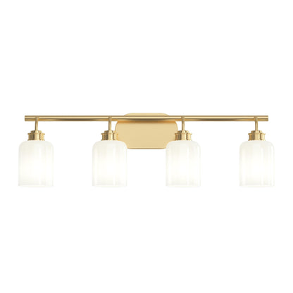 Progress Lighting P300580-191 Reines 4 Light 31.75 inch Brushed Gold Bath Vanity Wall Light