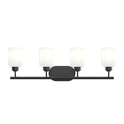 Progress Lighting P300580-31M Reines 4 Light 32 inch Matte Black Bath Vanity Wall Light